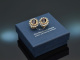 Um 1950! Ohrclipse Diamanten Granate Gold 750