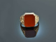 Um 1930! Schner Wappen Siegel Ring mit Karneol Gold 333