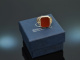 Um 1930! Schner Wappen Siegel Ring mit Karneol Gold 333