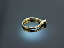 Um 1990! Klassischer Verlobungs Ring mit Diamant 0,14 ct...