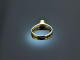 Um 1990! Klassischer Verlobungs Ring mit Diamant 0,14 ct Gold 585