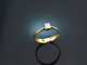Um 1990! Vintage Diamant Ring in Princess Cut 0,2 ct Gold 585