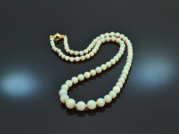 Um 1990! Feinste australische Opal Kette Gold 750