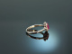 Fine Red! Ring mit Rubin und Brillanten Wei Gold 750