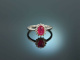 Fine Red! Ring mit Rubin und Brillanten Wei Gold 750
