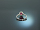 Fine Red! Ring mit Rubin und Brillanten Wei Gold 750