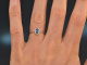 Fine Blue! Ring mit Saphir und Brillanten Wei&szlig; Gold 750