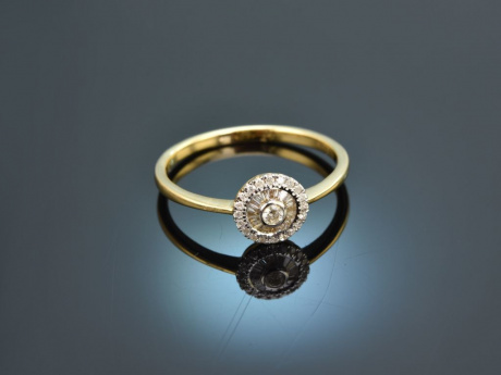 Say yes! Sch&ouml;ner Verlobungs Ring mit Diamanten Gold 750