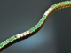 Finest Green! Rivi&egrave;re Armband mit Smaragden und Brillanten Gold 750