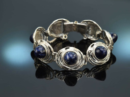 Around 1965! Chic sixties bracelet with sodalite silver 925