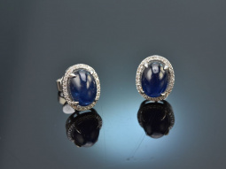 Finest Blue! Edle Ohrringe mit Saphiren und Diamanten...