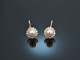 Classy Pearls! Ohrringe mit Zuchtperlen und Diamanten Rosé Gold 585