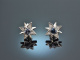 Blue Stars! Stern Ohrringe mit blauen Spinellen und Diamanten Weiß Gold 585