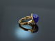 Royal Blue! Sch&ouml;ner Ring mit Lapislazuli Gold 585
