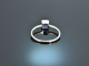 Royal Blue! Schlichter Ring mit einem Saphir Wei&szlig; Gold 750
