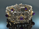 Um 1965! Wundersch&ouml;nes Trachten Armband mit Amethysten Silber 925