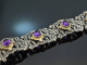 Um 1965! Wundersch&ouml;nes Trachten Armband mit Amethysten Silber 925