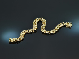 Um 1990! Zeitloses Armband in Garibaldimuster Gold 333