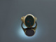 Um 1970! Klassischer Wappen Siegel Ring mit Heliotrop Gold 585