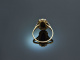 Um 1920! Art Deco Ring mit Diamant und Onyx Gold 585