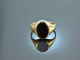 Um 1960! Schlichter Wappen Siegel Ring mit Onyx Gold 333