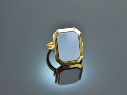 Um 2010! Hochwertiger Wappen Siegel Ring mit Lagenstein Gold 750