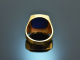 Um 2010! Hochwertiger Wappen Siegel Ring mit Lapislazuli Gold 750