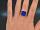 Um 2010! Hochwertiger Wappen Siegel Ring mit Lapislazuli Gold 750