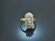 Um 1925! Art Deco Ring mit Diamanten Gold 585 und Platin