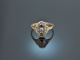 Um 1900! Sch&ouml;ner historischer Ring mit Diamanten und Saphiren Gold 585