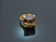 Um 1950! Schlichter Ring mit Rauchquarz Gold 750