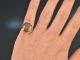 Um 1950! Schlichter Ring mit Rauchquarz Gold 750