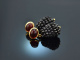 Sparkling Blackberries! Funkelnde Tropfen Ohrringe mit Spinell und roten Achat Sterlingsilber 925 vergoldet