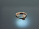 Um 1990! Klassischer Verlobungs Ring mit Brillant 0,25 ct Rosé Gold 585