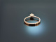 Um 1990! Klassischer Verlobungs Ring mit Brillant 0,25 ct Ros&eacute; Gold 585