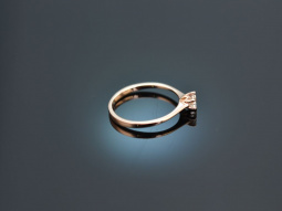 Um 1980! Sch&ouml;ner Verlobungs Ring mit Brillant 0,25 ct Ros&eacute; Gold 585