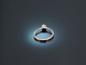 Um 1980! Sch&ouml;ner Verlobungs Ring mit Brillant 0,25 ct Ros&eacute; Gold 585