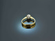 Um 1970! Klassischer Brillant Verlobungs Ring ca. 0,5 ct Gold 750