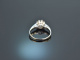England um 1920! Art Deco Altschliff Diamant Ring ca. 0,85 ct Wei&szlig; Gold 750