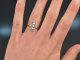 Um 1910! Schöner Belle Epoque Diamant Ring ca. 0,6 ct Gold 585 Platin
