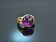 Um 2010! Schicker gro&szlig;er Amethyst Ring Gold 585