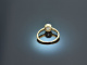 Um 1910! Traumhafter 1 ct Altschliff Solitär Diamant Ring Gold 750 Platin