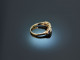 England um 1950! Schöner Ring mit Saphiren und Opalen Gold 375