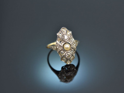 Um 1910! Schöner Belle Epoque Ring mit Diamanten und...