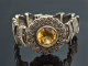 Um 1950! Schönes Armband mit Citrin und Markasiten Silber 925