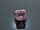 Um 1910! Edler Wappen Ring mit Amethyst Gold 585