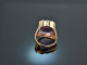 Um 1910! Edler Wappen Ring mit Amethyst Gold 585