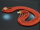 Around 1975! Precious 6-row coral necklace gold 585