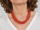 Around 1975! Precious 6-row coral necklace gold 585