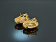 Around 1965! Fine coral earrings 750 gold